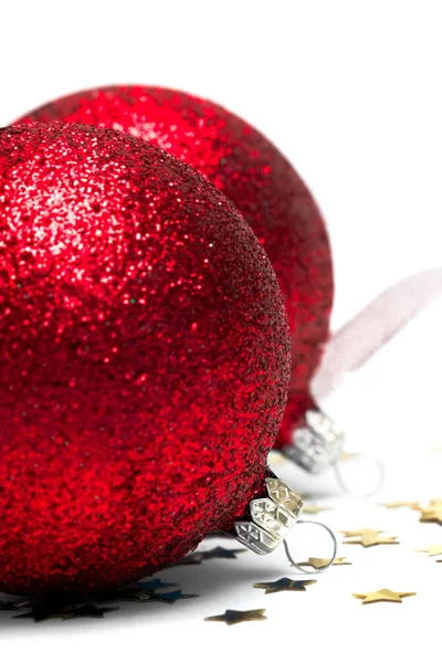 圣诞装饰球与功能区 — 图库照片