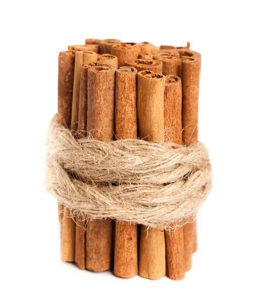 Cinnamon stick tied with string — Stock Photo, Image