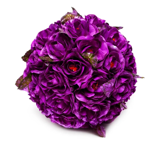 Ball from artificial rose flowers — Stock Photo, Image