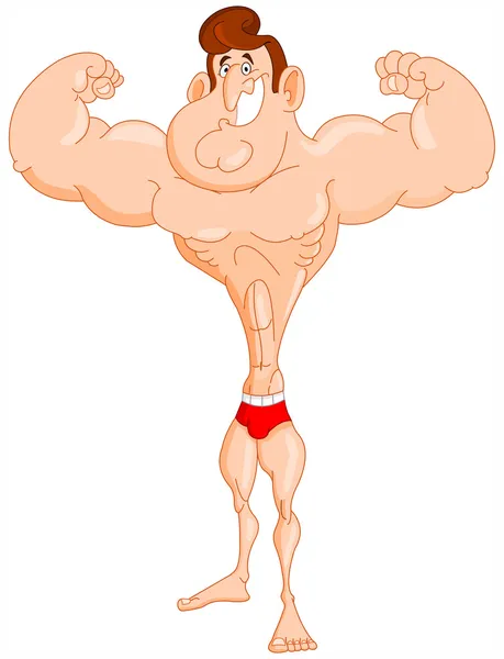 Cartoon muscle man Vector Art Stock Images | Depositphotos