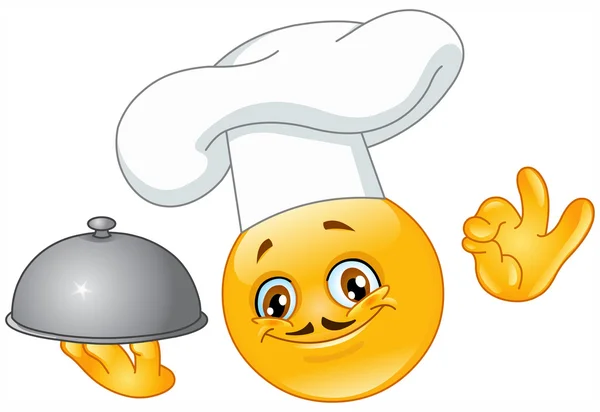Chef-kok emoticon — Stockvector