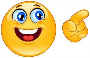 Pointing emoticon clipart