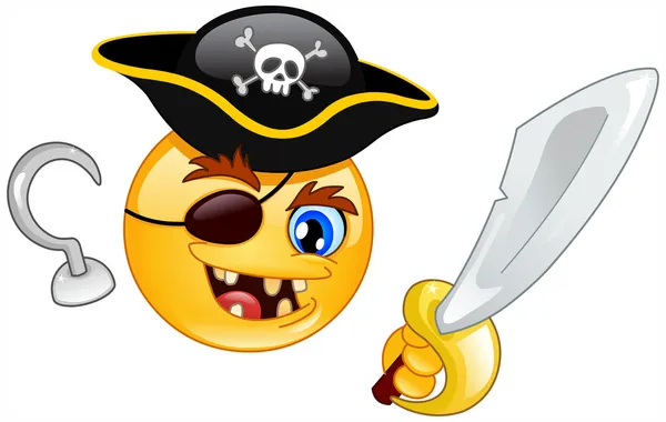 Émoticône pirate — Image vectorielle