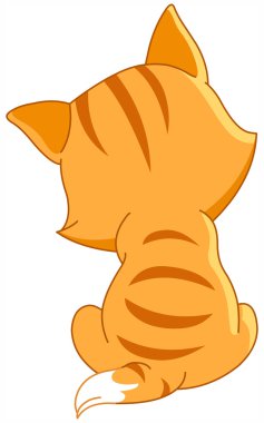 Kitten back clipart