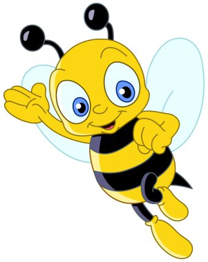 Cute bee clipart