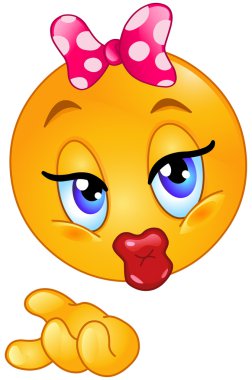 Kiss emoticon clipart