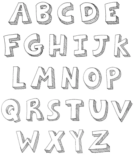 Handskrivna bokstäver — Stock vektor