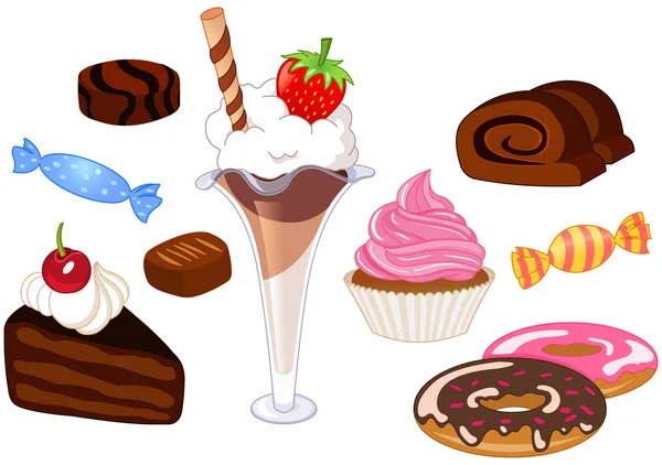 Desserts — Image vectorielle