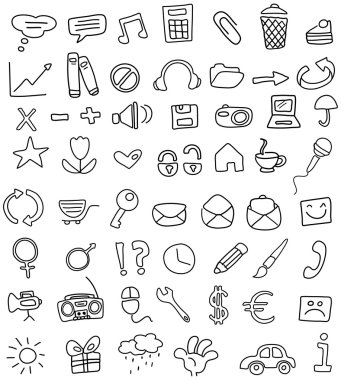 Icon doodles clipart