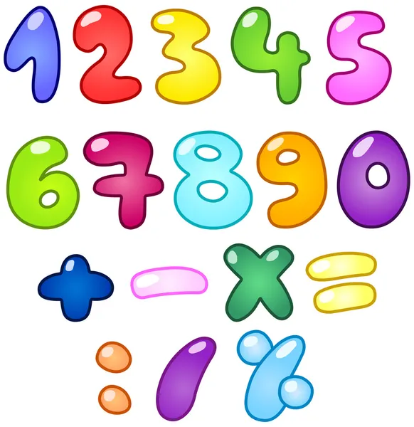 Bubble numbers — Stock Vector