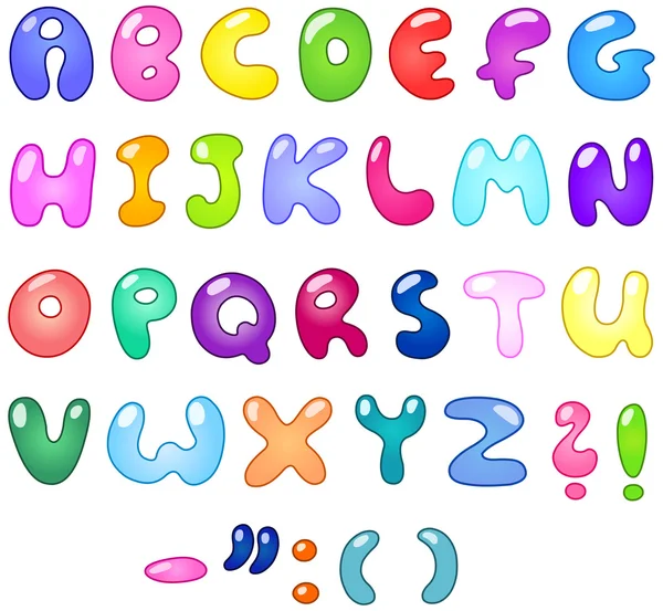 colored bubble letter fonts