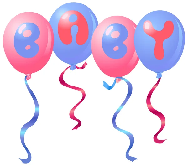 Baby ballonnen — Stockvector