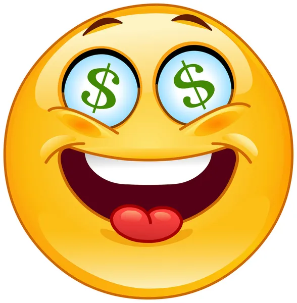 stock vector Dollar emoticon