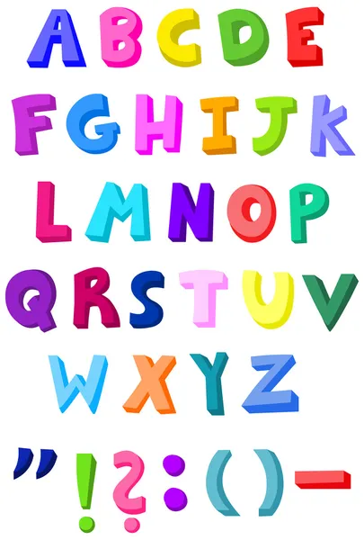 Цветные буквы — стоковый вектор