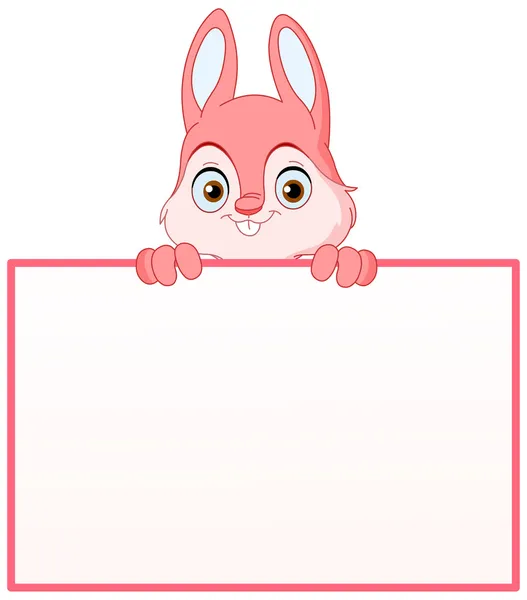 Bunny with sign — Stock Vector