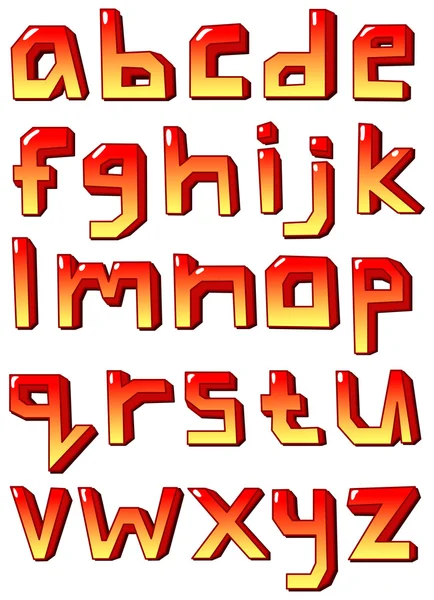 Petites lettres stylisées — Image vectorielle