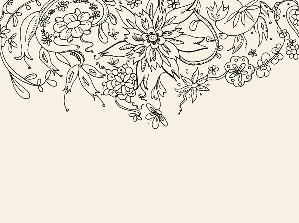 stock vector Floral doodle background