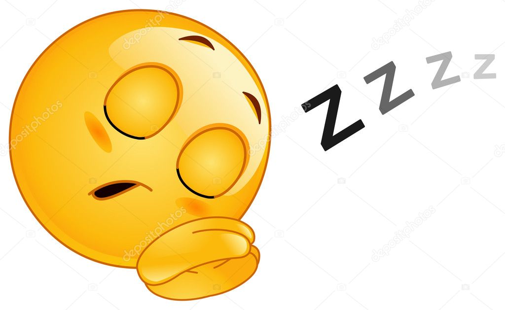 Emoticon endormi — Image vectorielle