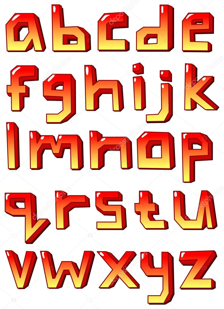 Stylized small letters