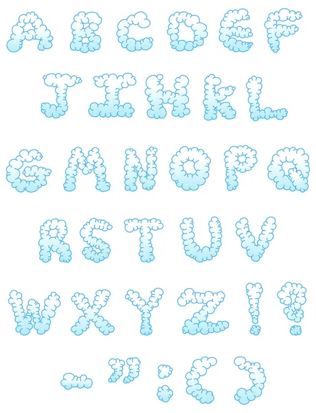 Lettres nuage — Image vectorielle