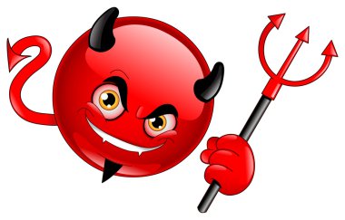 Devil emoticon clipart