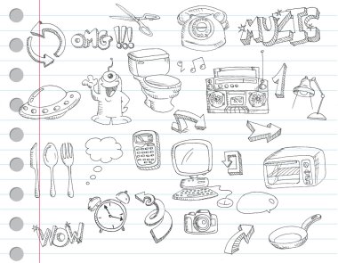 Doodle set 2 clipart