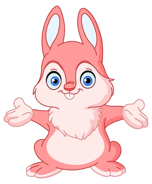 性格开朗的小兔子 — 图库矢量图片