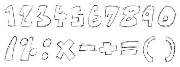Σχηματικό αριθμούς — Διανυσματικό Αρχείο