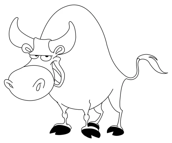 Outlined bull Vector Graphics