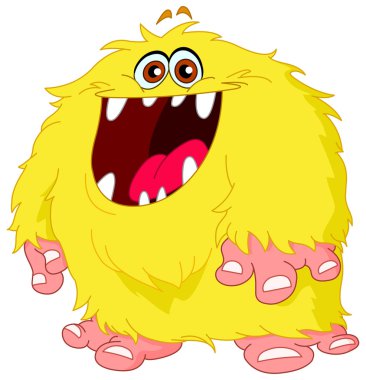 Hairy monster clipart