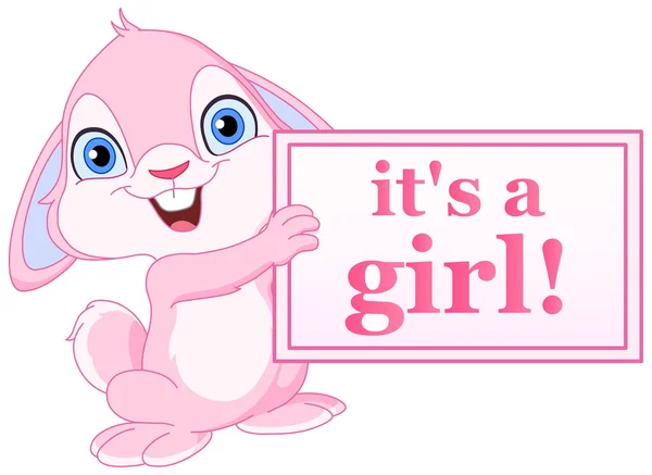 Baby bunny girl — Wektor stockowy