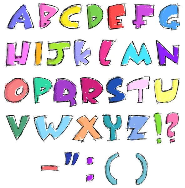 Красочные буквы — стоковый вектор