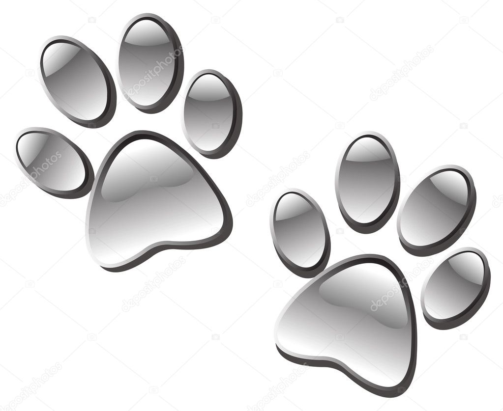 Paw prints illustration hi-res stock photography and images - Alamy