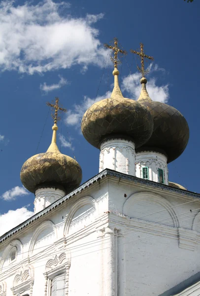 Domes of russian church, Ustuzhna — Stock Photo, Image