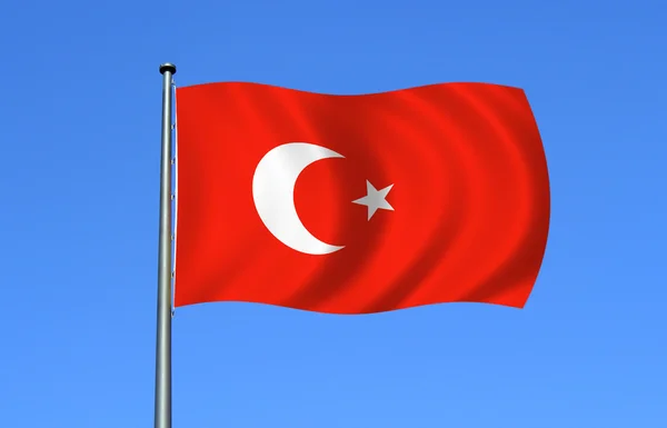 Turkiska flaggan — Stockfoto