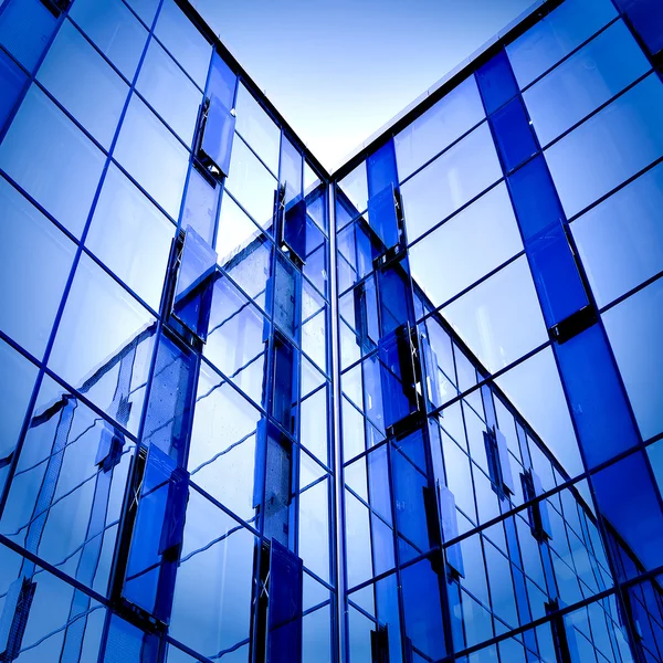 Parete di vetro prospettiva del grattacielo — Foto Stock