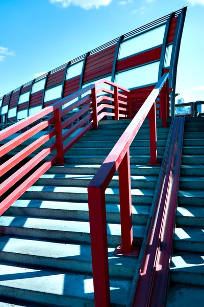 현대 오피스 센터 푸른 계단 — Stock Fotó