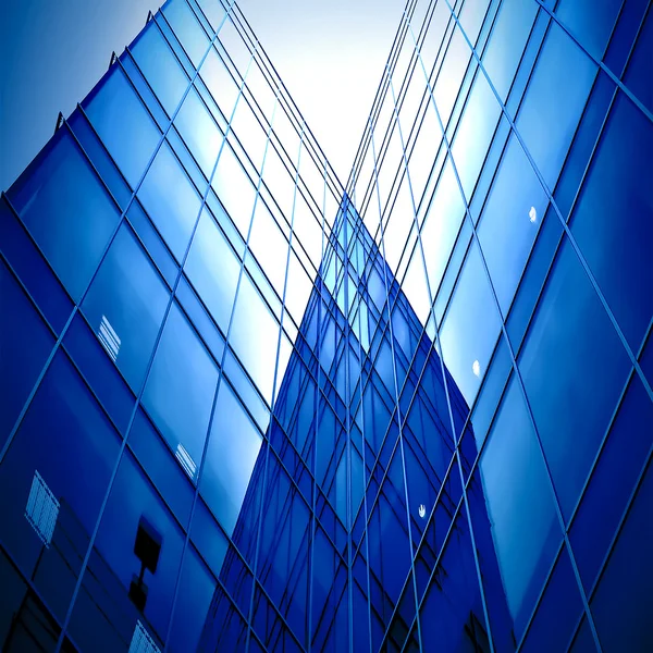 Glass silhouettes of skyscrapers — Stock Photo, Image