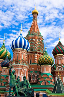 St Basils cathedral on Red Square in Moscow clipart