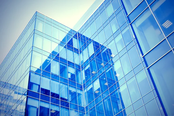 Edifícios empresariais modernos azuis — Fotografia de Stock