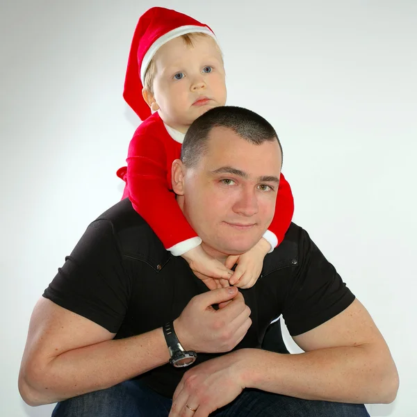 Glücklicher Vater mit seinem Sohn — Stockfoto