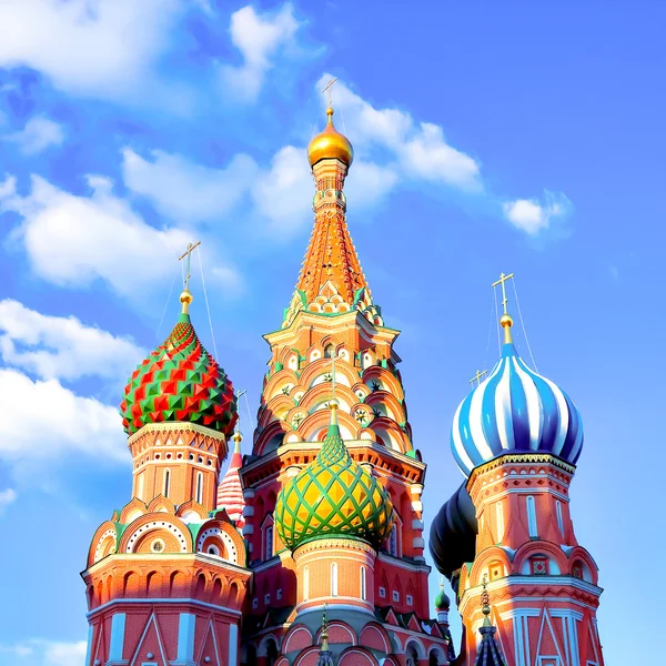 St. Basils katedral på Den Røde Plads i Moskva - Stock-foto