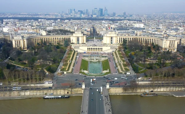 Трокадеро сверху, Париж — стоковое фото