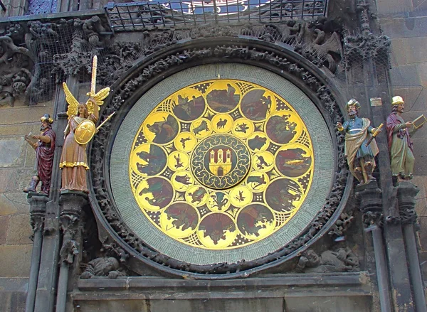El famoso reloj astronómico de Praga — Foto de Stock