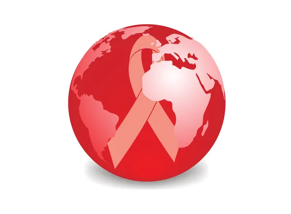 Símbolo de la conciencia SIDA — Archivo Imágenes Vectoriales