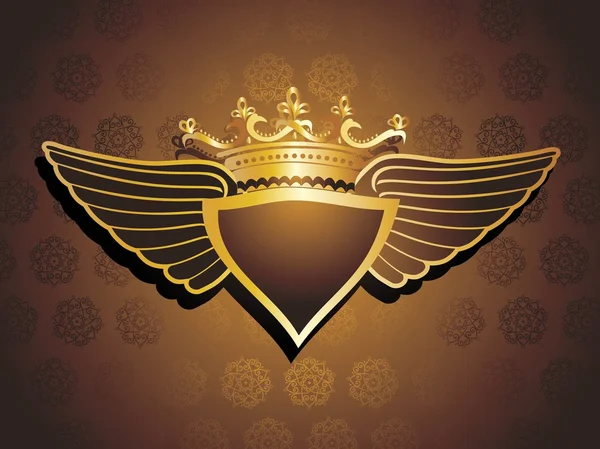金色の盾のベクトル — ストックベクタ