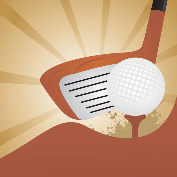 Golf ground, vector illustration — Stock Vector