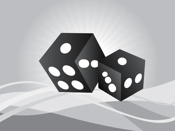 Gray abstract vector dice, illustration — Stock Vector