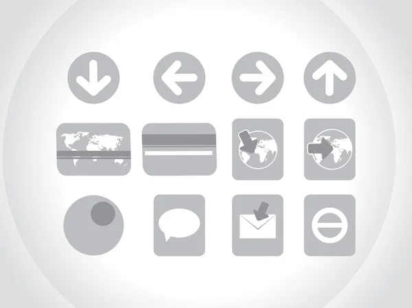 Uso de iconos grises para el sitio web — Archivo Imágenes Vectoriales
