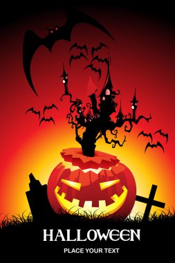 Illustration of halloween background clipart